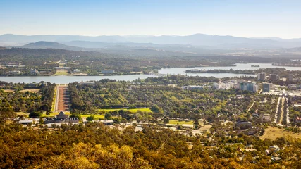 Fototapeten Aerial view over Canberra © magann