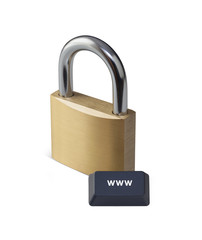 internet security concept with clipping path