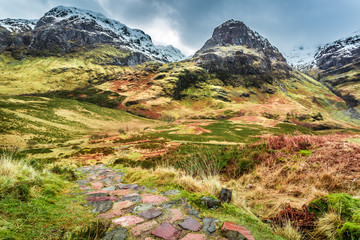 Glencoe in Winter, Highland Scotland
