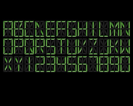 Digital Alphabet Green