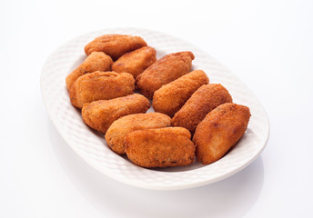 tray croquettes; ready to be served