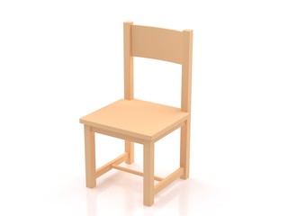 Fototapeta premium 3d chair isolate on white