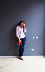 Fototapeta premium Girl with phone