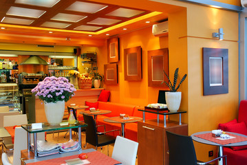 Orange Cafe bar interior