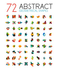 Fototapeta na wymiar Set of colorful abstract geometric shapes