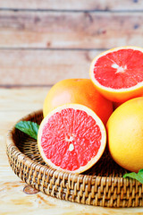ripe grapefruit sectional