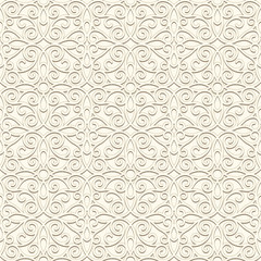 Vintage seamless pattern in light color