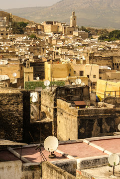 View of Fez medina (Old town of Fes), Morocco