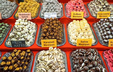Selection of fine pralines