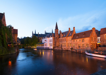 night scene of old Brugge