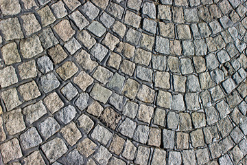 Cobble walkway texture as background