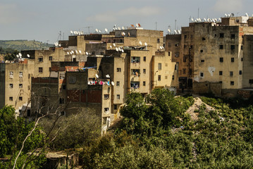 Fototapeta na wymiar Widok Fez Medina (stare miasto) w Fes, Maroko