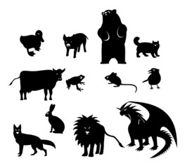 animals icon silhouette