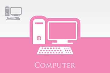 Vector desktop computer icon