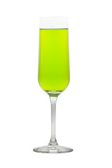 glass on the white background