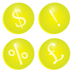 Yellow Finance Icons