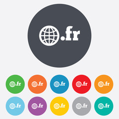Domain FR sign icon. Top-level internet domain
