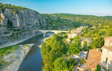 Fototapeta na wymiar Balazuc w Ardeche, najpiękniejszych miejscowości we Francji