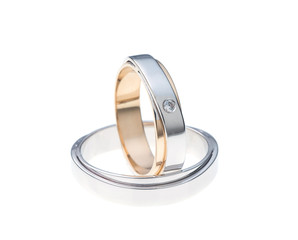 White Gold Wedding Bands White Background