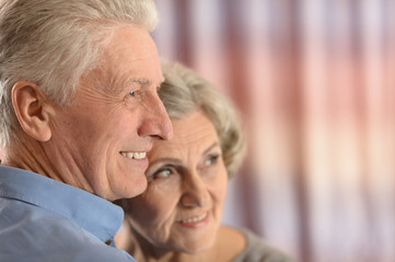 Senior couple isolated