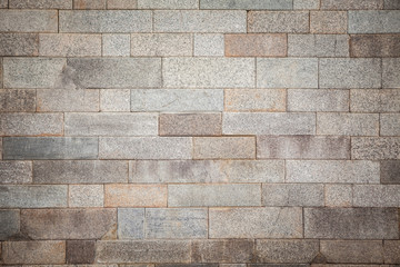 grey brick old wall