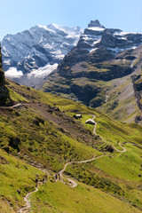 Fototapeta na wymiar Wandern in der Schweiz