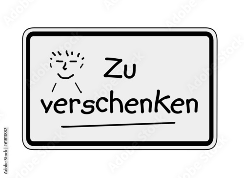 "Schild Zu verschenken" Stockfotos und lizenzfreie Bilder auf Fotolia