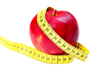 ripe apples on a white background