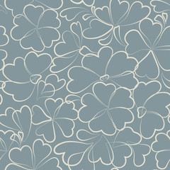 Vector floral background. Ornamental seamless pattern