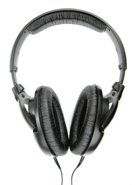 Headphones on a white background