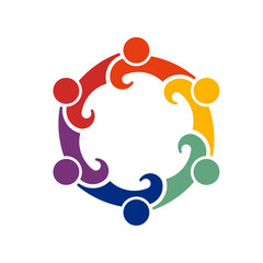 Teamwork Convention 6. Vector design group of people