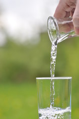 Wasser eingießen