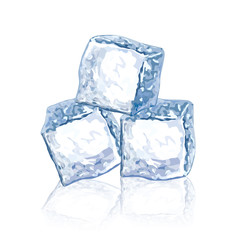 Ice cubes vector illustration