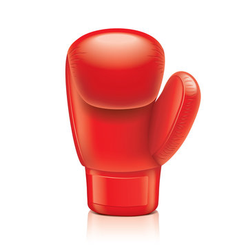 Red boxing glove vector illustration