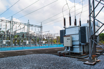 Transformer station and the high voltage electric pole © theyok