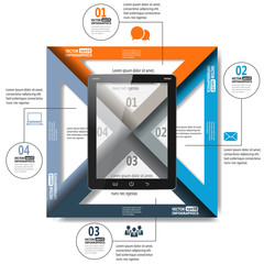 Trendy simple paper infographics