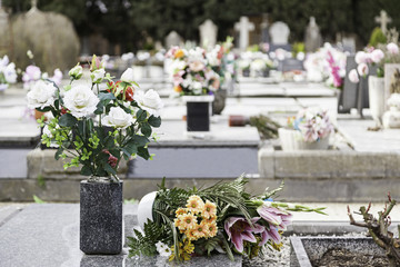 Flowers in the cemetery