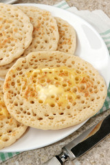 Pikelets a regional variation of the traditional crumpet