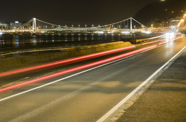 Fototapeta na wymiar Elisabeth Bridge by night