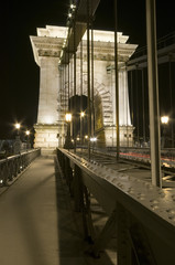 Chain Bridge detail by night