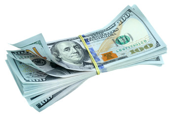 Bundle of new dollar bills