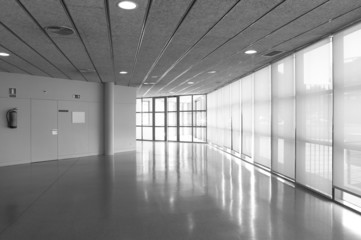 Empty corridor in a modern office building