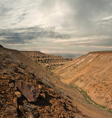Fototapeta na wymiar rocky cliffs plateau Ustyurt