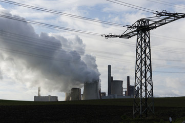 Braunkohlekraftwerk im Rheinischen Braunkohlerevier
