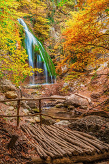 Waterfall Jur-Jur, Crimea, Ukraine