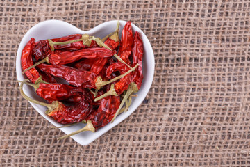 chilli on sack cloth