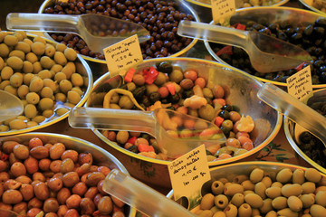 Olives at a French market