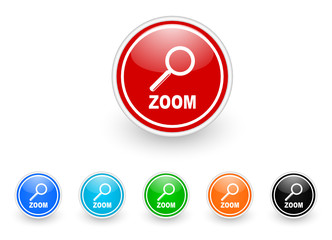 zoom icon vector set