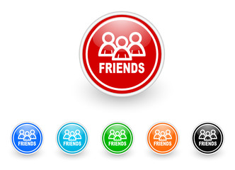friends icon vector set