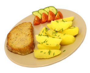 meatloaf and potatoes
